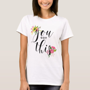 T-shirt Vous Avez Cette Florale De Calligraphie Moderne No