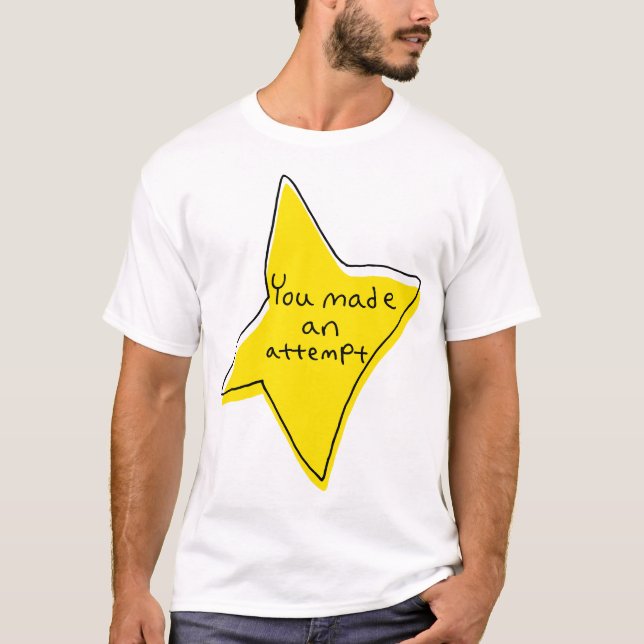 T-shirt Vous Avez Fait Une Tentative - Etoile Jaune (Devant)