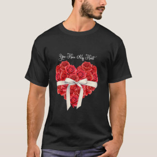 T-shirt Vous avez mon cœur rouge Saint-Valentin
