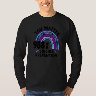 T-shirt Vous Comptez Semi Colon 988 Prévention de la Suici