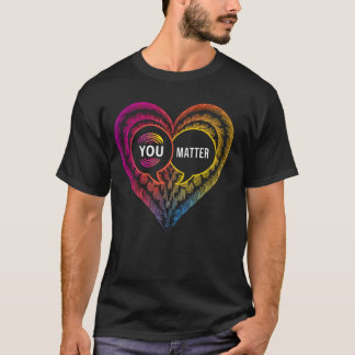 T-shirt Vous Comptez Semicolon Coeur Prévention Suicide Aw