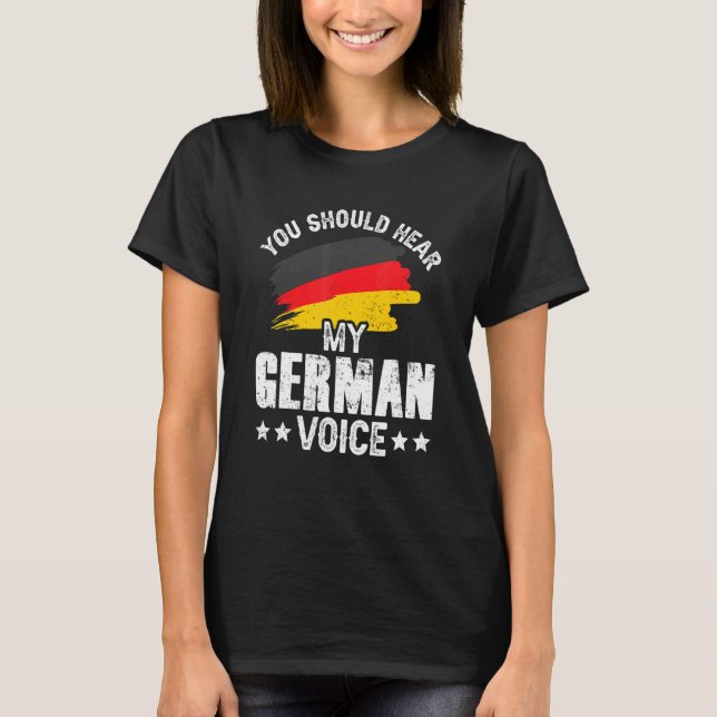 T-shirt Vous Devriez Entendre Mon Enseignant De Voix Allem (Devant)