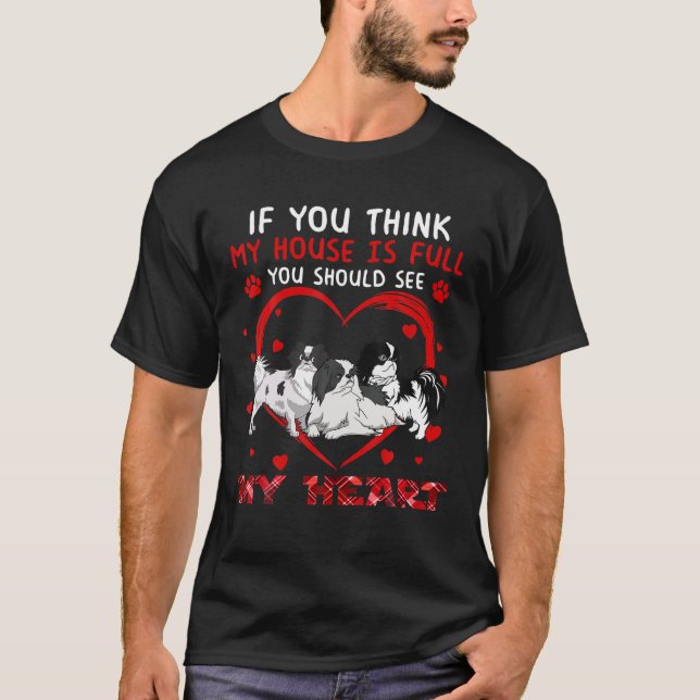 T-shirt Vous Devriez Voir Mon Coeur Japonais Chin Amoureux (Devant)