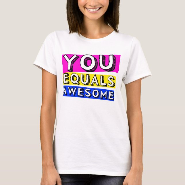 T-shirt Vous égale la chemise impressionnante de filles (Devant)
