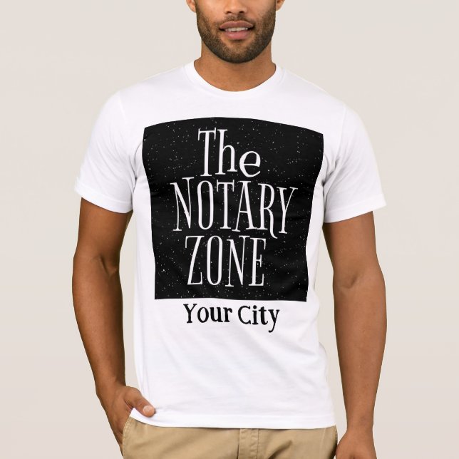 T-shirt Vous Entrez Dans La Zone Notaire Ville Customisée (Devant)
