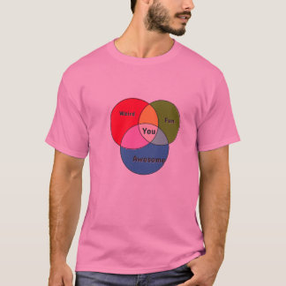 T-shirt Vous êtes bizarre et amusant diagramme de venn