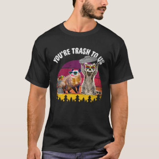 T-shirt Vous êtes des ordures pour nous Raton laveur et op
