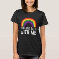 Vous êtes en sécurité avec moi LGBTQ Mois de la fi