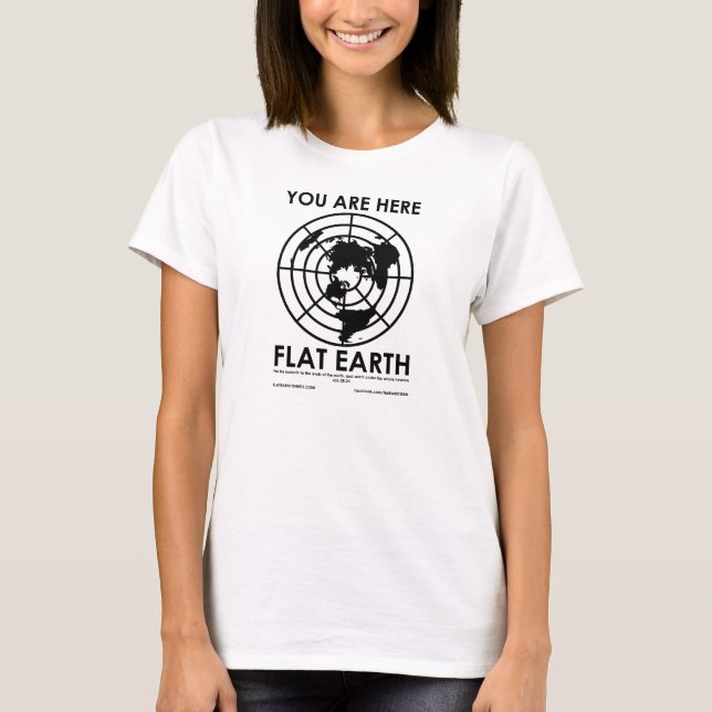 T-SHIRT VOUS ÊTES ICI - LA TERRE PLATE (Devant)