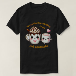 T-shirt Vous êtes le Marshmallow to My Heart - Choc chaud