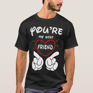 T-shirt vous êtes mon meilleur ami Black T shirt