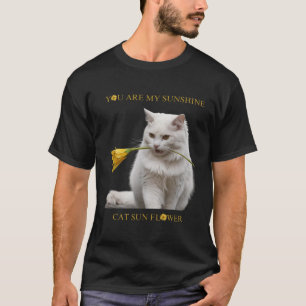 T-SHIRT VOUS ÊTES MON SOLEIL CHAT FLEURS SOLEIL