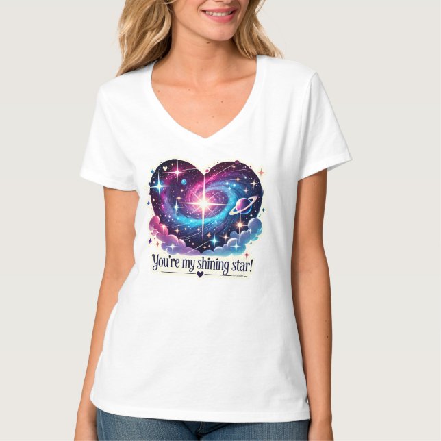 T-shirt Vous êtes My Shining Star Cosmique Design (Devant)