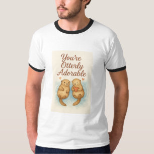 T-shirt Vous êtes tout simplement adorable – Loutres aquar