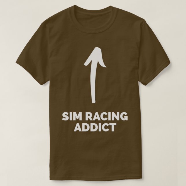 T-shirt Vous êtes un addict de course Sim (Design devant)