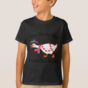 T-shirt Vous faites aller mon cœur Honk Saint-Valentin Oie