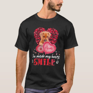 T-shirt Vous Faites De Mon Coeur Souriez Rhodesian Ridgeba