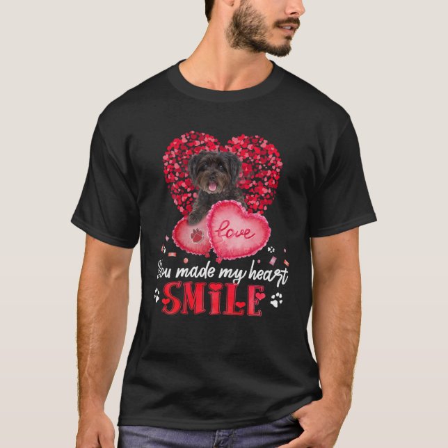 T-shirt Vous Faites De Mon Coeur Souriez Schnoodle Avec Co (Devant)