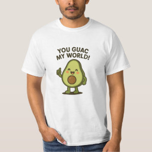 T-shirt Vous Guac Mon Monde. Cute Funny Kawaii Avocado Pun