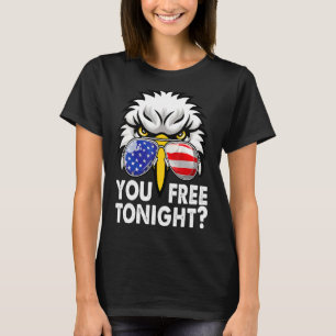 T-shirt Vous Libérez Ce Soir Bald Eagle Drapeau Américain 