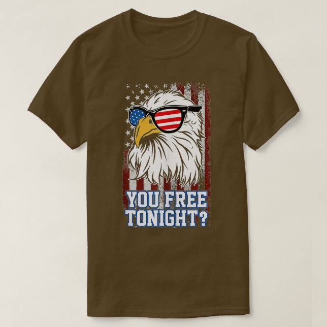 T-shirt Vous Libérez Ce Soir Eagle drapeau Américain (Design devant)