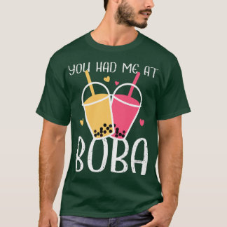 T-shirt Vous M'Avez Eu À Boba Deux Saveurs Bubble Tea Anim