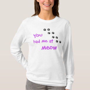 T-shirt Vous m'avez eu au Meow… Amoureux des chats