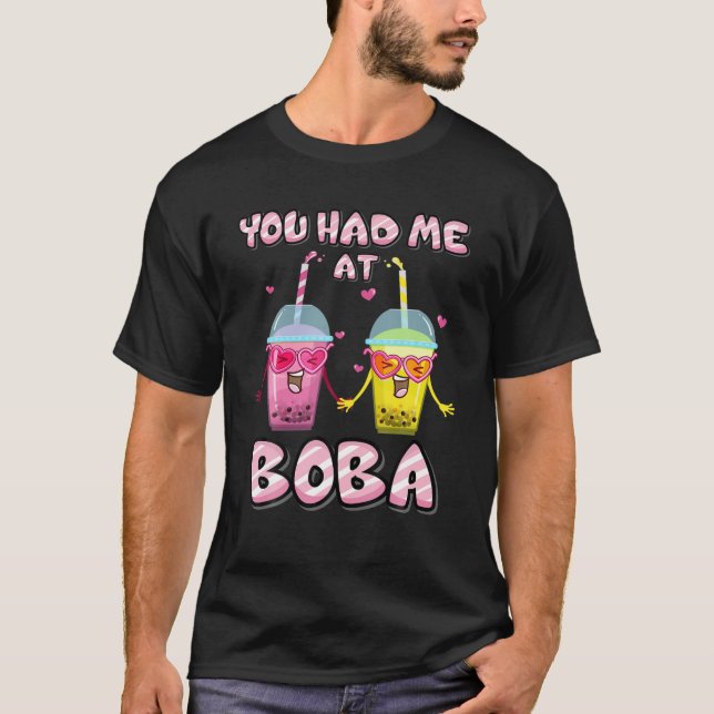 T-shirt Vous M'Avez Eu Chez Boba Cute Bubble Drinks (Devant)
