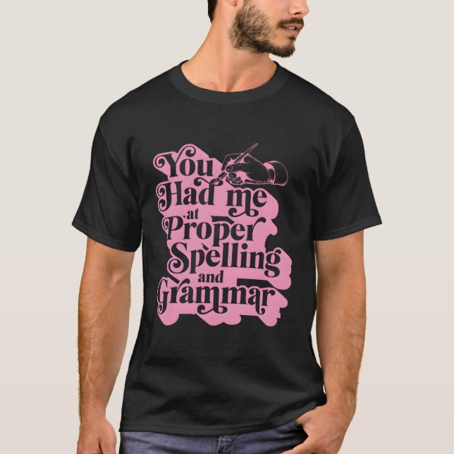 T-shirt Vous M'Avez Fait Parler D'Orthographe Et De Ponctu (Devant)
