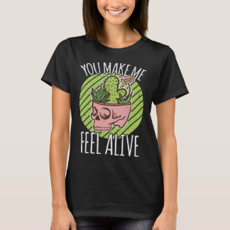 T-shirt Vous me faites me sentir vivant Halloween Squelett