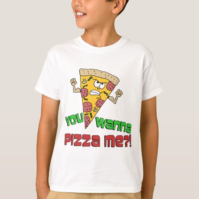 T-shirt Vous me voulez à la pizza (Devant)
