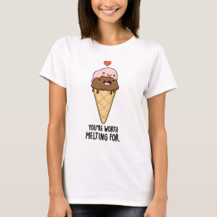 T-shirt Vous méritez d'être fondu pour un jeu de crème gla