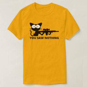 T-shirt Vous n'avez rien vu Chat 
