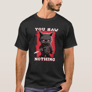 T-shirt Vous N'Avez Rien Vu Drôle Chat Noir Drôle Anime Ch