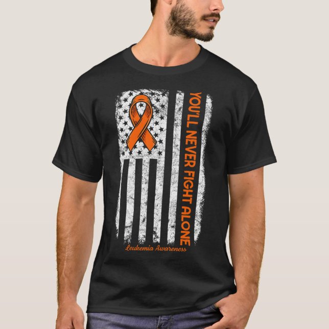 T-shirt Vous ne lutterez jamais seul Cancer du Sang Leucém (Devant)