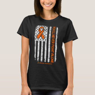 T-shirt Vous ne lutterez jamais seul Cancer du Sang Leukem