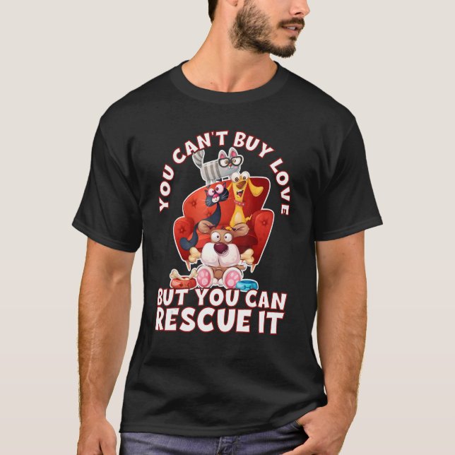 T-shirt Vous ne pouvez pas acheter l'amour mais vous pouve (Devant)