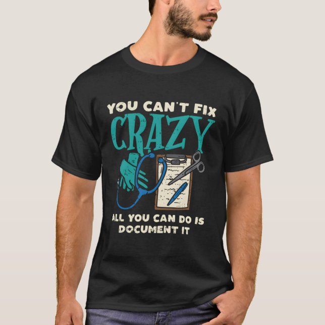 T-shirt Vous Ne Pouvez Pas Réparer Crazy Funny Mental Heal (Devant)