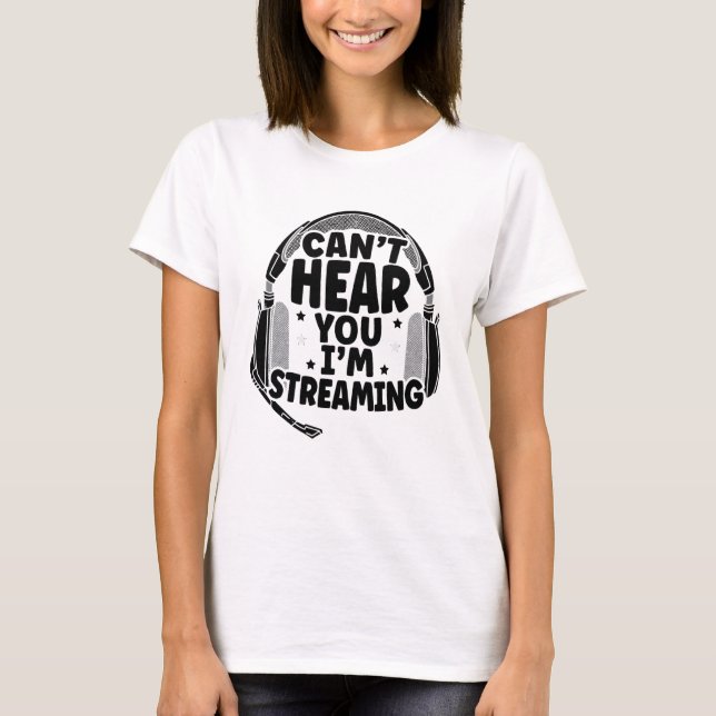 T-shirt Vous Ne Pouvez Pas Vous Entendre Je Diffusant En D (Devant)