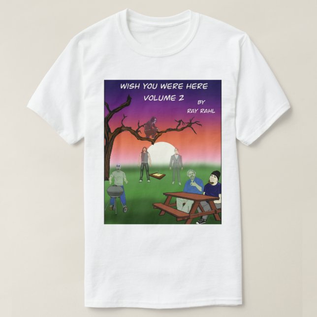T-shirt Vous Nous Manquez Ici 2 Basique (Design devant)