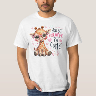 T-shirt vous pariez girafe je suis mignon