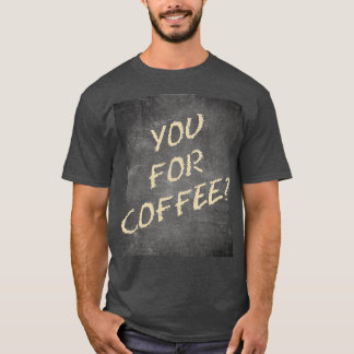T-shirt Vous Pour Café Ultime Question Jaune Chalk Blac