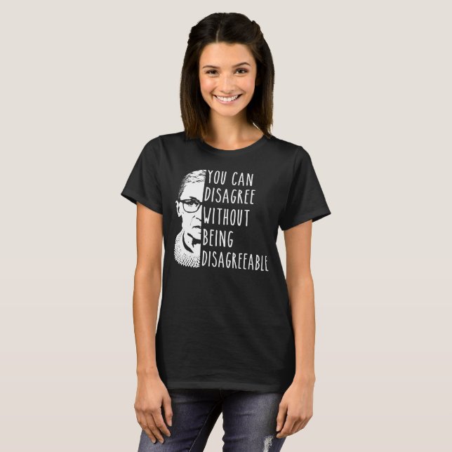 T-shirt Vous pouvez être en désaccord sans être (Devant entier)