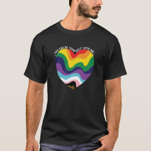 T-shirt Vous pouvez être vous-même avec moi LGBT Transgenr