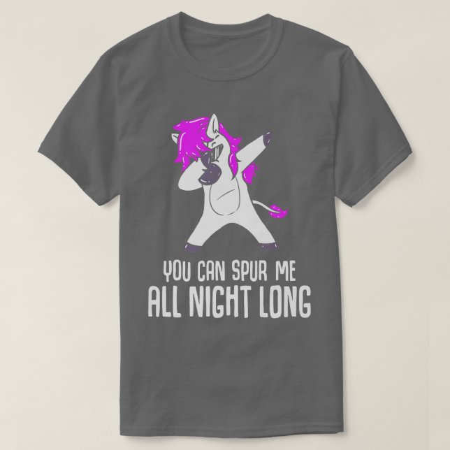 T-shirt Vous pouvez me stimuler toute la nuit à cheval équ (Design devant)