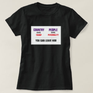 T-shirt Vous pouvez quitter le pays Trump au profit du par