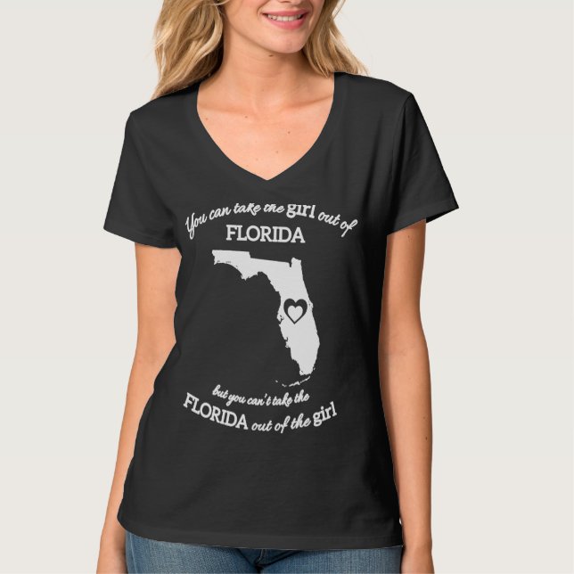 T-shirt Vous pouvez sortir la fille de Floride mais vous n (Devant)