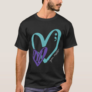 T-shirt Vous Prévention du suicide Sensibilisation Turquoi