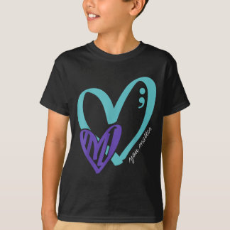 T-shirt Vous Prévention Sensibilisation Sarcelle Cœur Viol