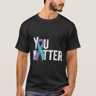 T-shirt Vous Problème Prévention Suicide Turquoise Purple 